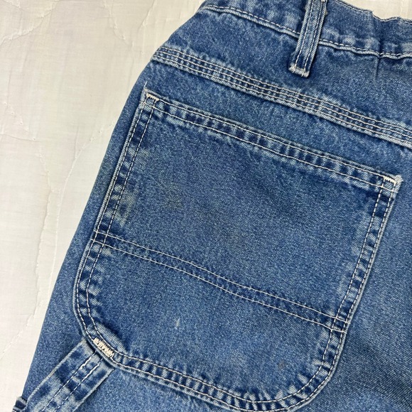 Dickies Mens Flannel Lined Carpenter Jeans Blue Denim Genuine Work Pants 32x30 - Picture 6 of 16